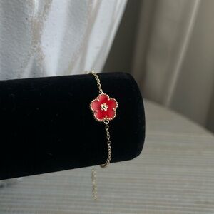 Red and gold floral Bracelet